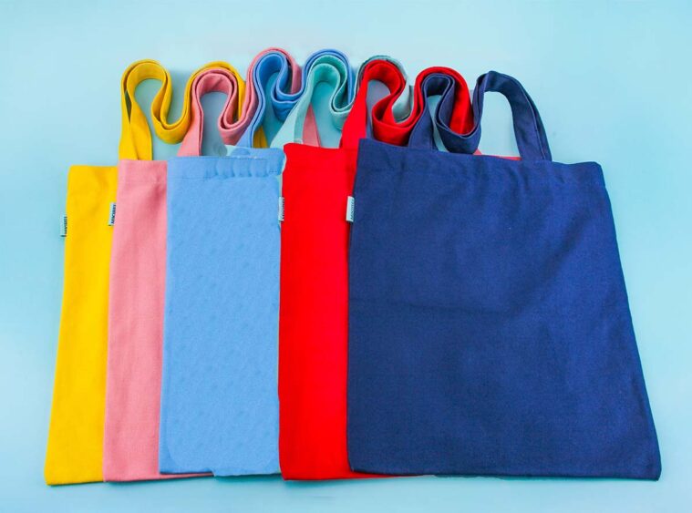 Shopping bags υφασμάτινες μονόχρωμες