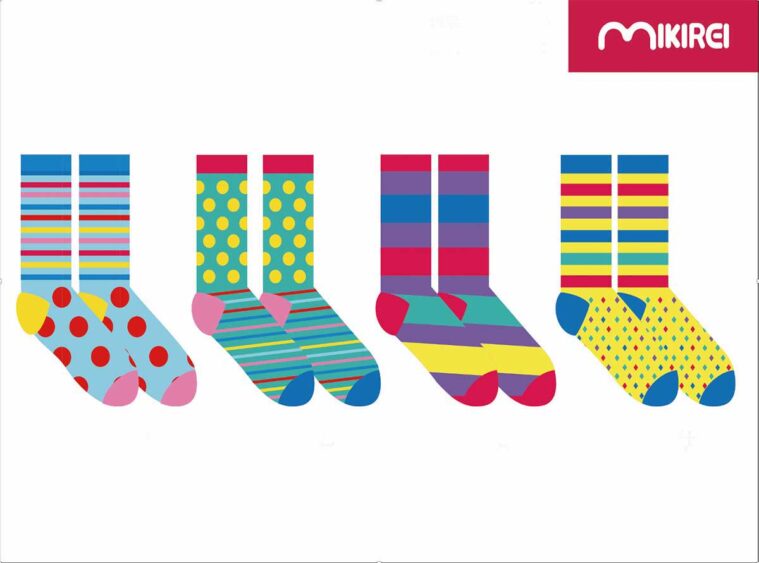 Χρωματιστές κάλτσες Mikirei κωδ: 6501