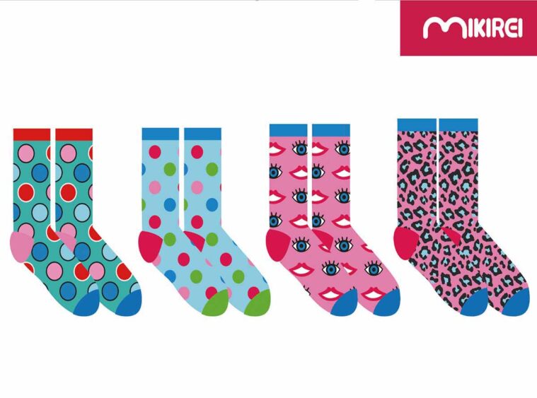 Χρωματιστές κάλτσες Mikirei κωδ: 6518
